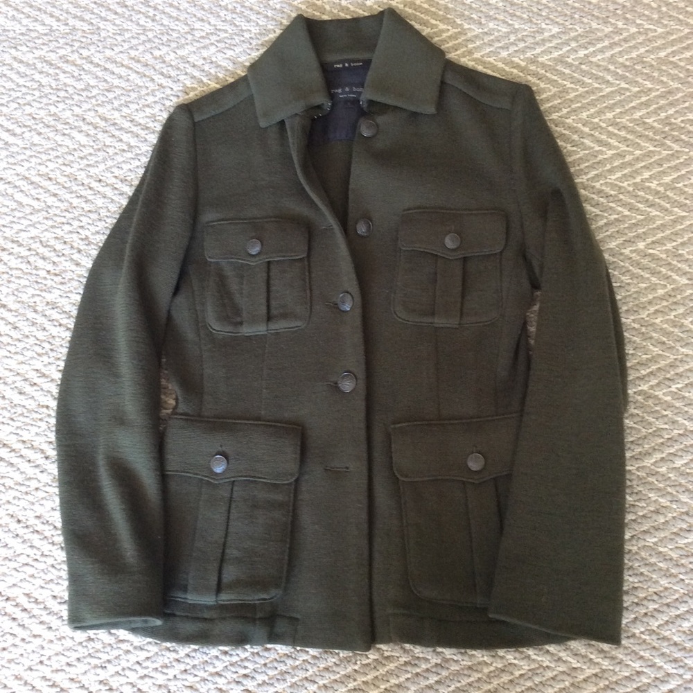 Rag and Bone Leigh military sweater jacket size S